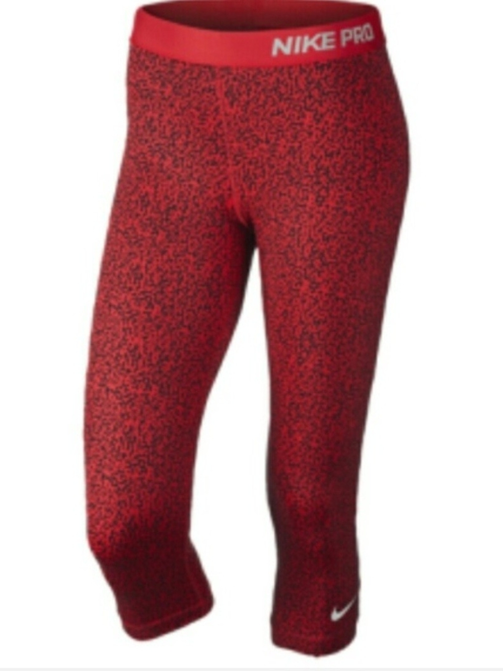 Nike Pro Red Printed Capri Leggings Medium